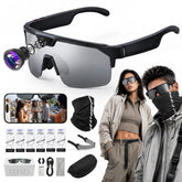 VERVOS Q01 AI Smart Glasses with Camera, Video Recording & 139-Language Translation – Gray