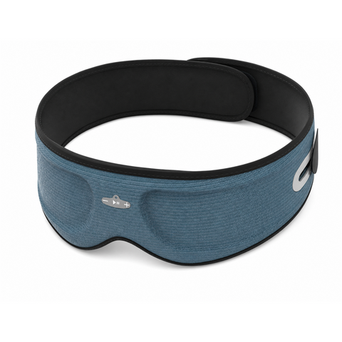 VERVOS Bluetooth Sleep Headphones, 3D Sleep Mask with Wireless Music, Soft Contoured Eye Mask for Sleeping, Travel, Meditation, Nap, Washable Adjustable Sleep Eye Mask for Men Women, Blue