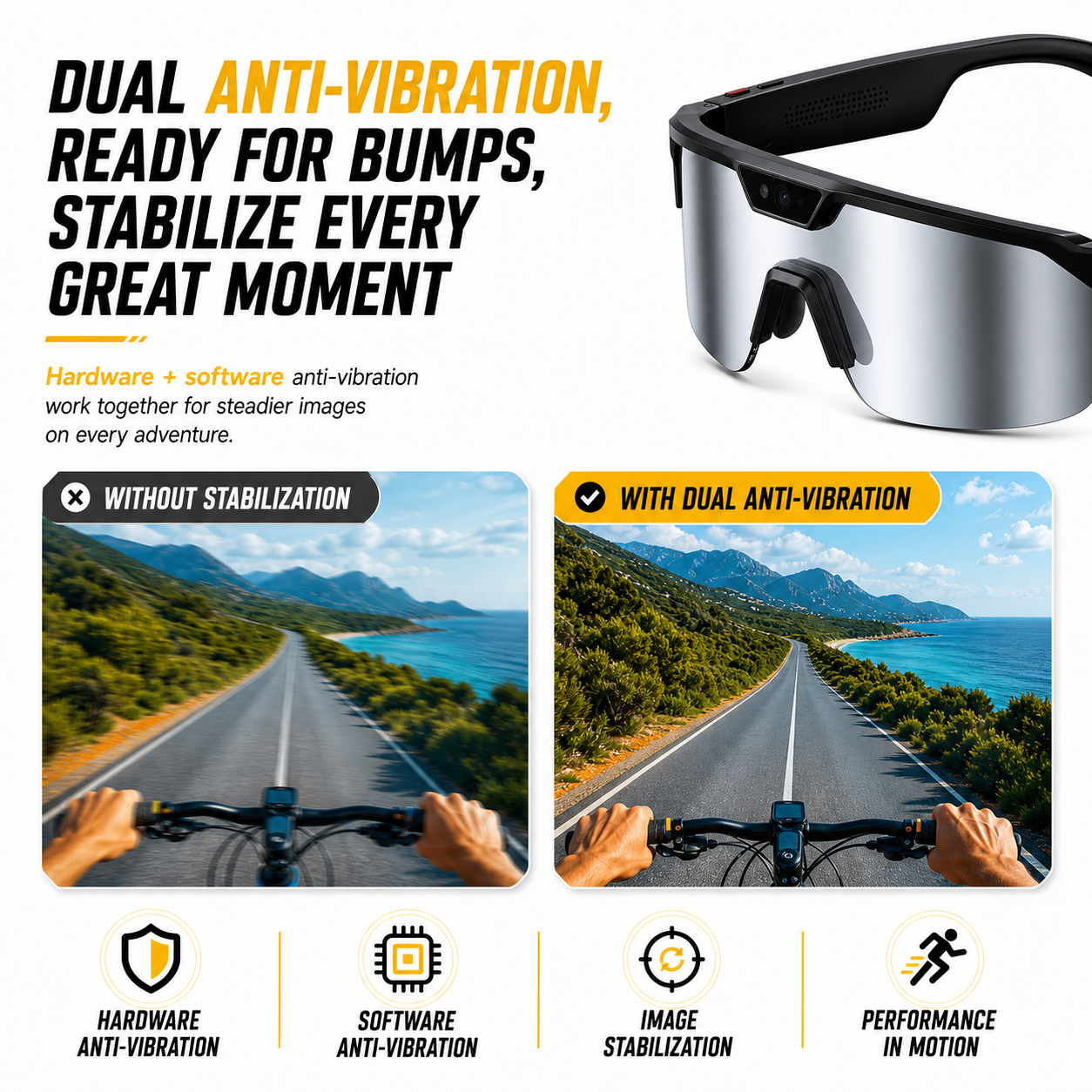 VERVOS Q01 AI Smart Glasses with Camera, Video Recording & 139-Language Translation – Gray
