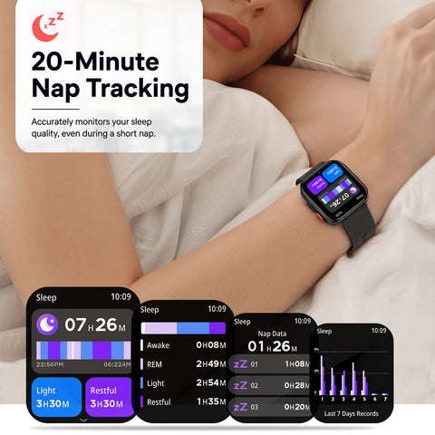VERVOS LC80 Smart Watch, 1.83" HD Fitness Tracker for Men and Women with Bluetooth Calls, Heart Rate, Sleep and Blood Oxygen Monitoring